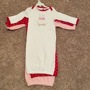 NWT 3 pack Christmas Infant Sleep Gowns